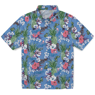 Los Angeles Dodgers Hawaiian Shirt - Pineapple Bouquet | Moonbestprint