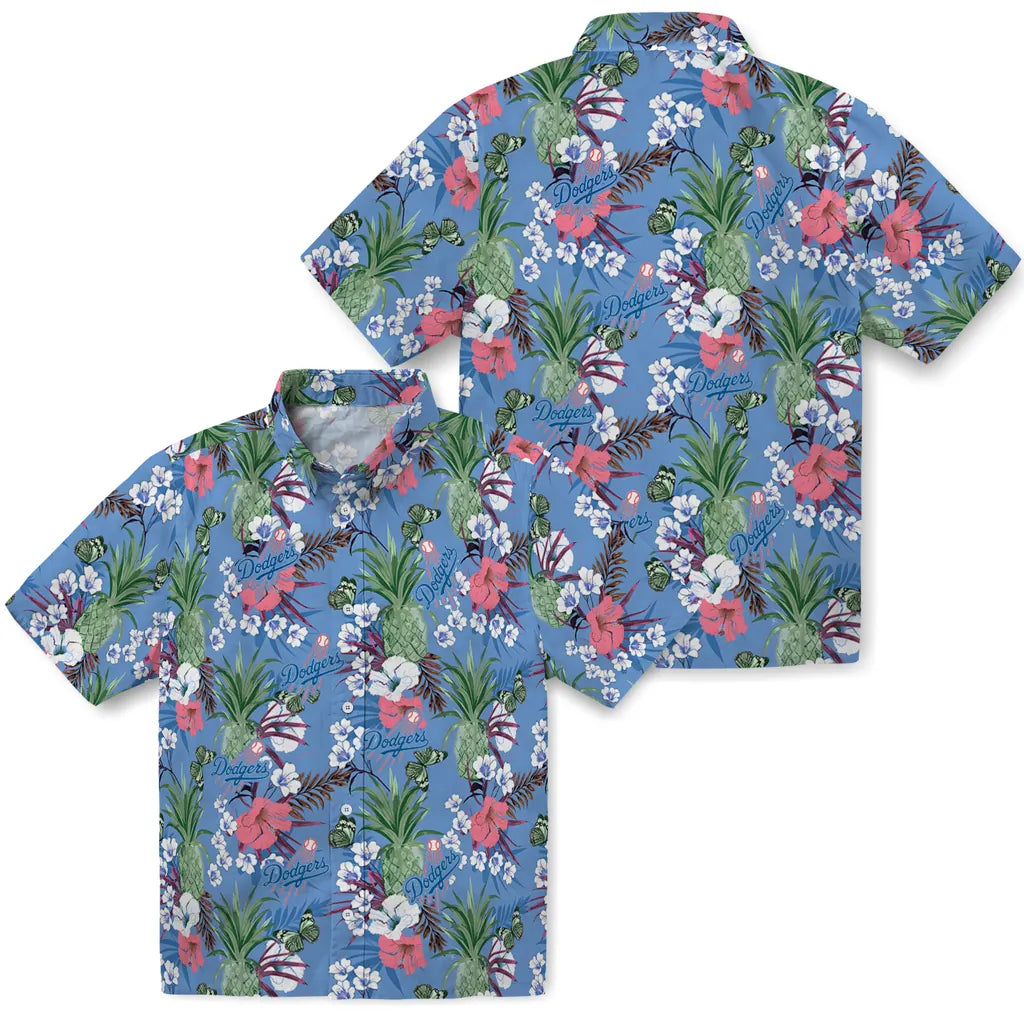 Los Angeles Dodgers Hawaiian Shirt - Pineapple Bouquet | Moonbestprint