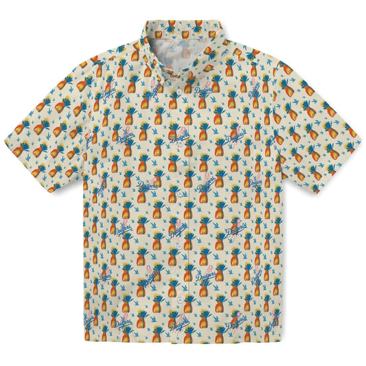 Los Angeles Dodgers Hawaiian Shirt - Pineapple Delight | Moonbestprint