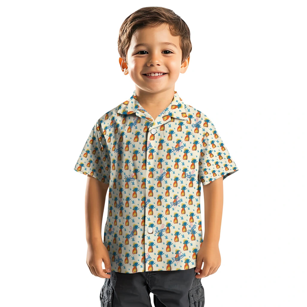 Los Angeles Dodgers Hawaiian Shirt - Pineapple Delight | Moonbestprint