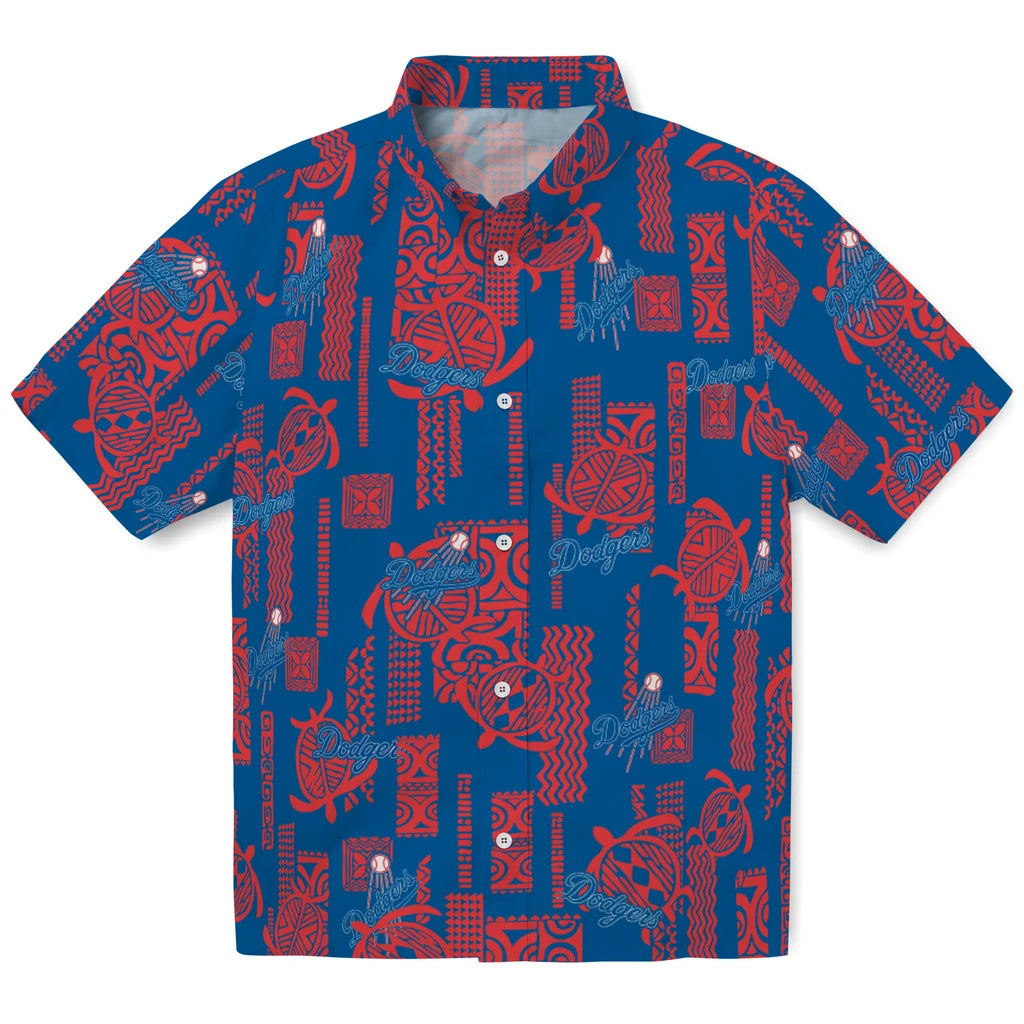 Los Angeles Dodgers Hawaiian Shirt - Turtle Lines | Moonbestprint