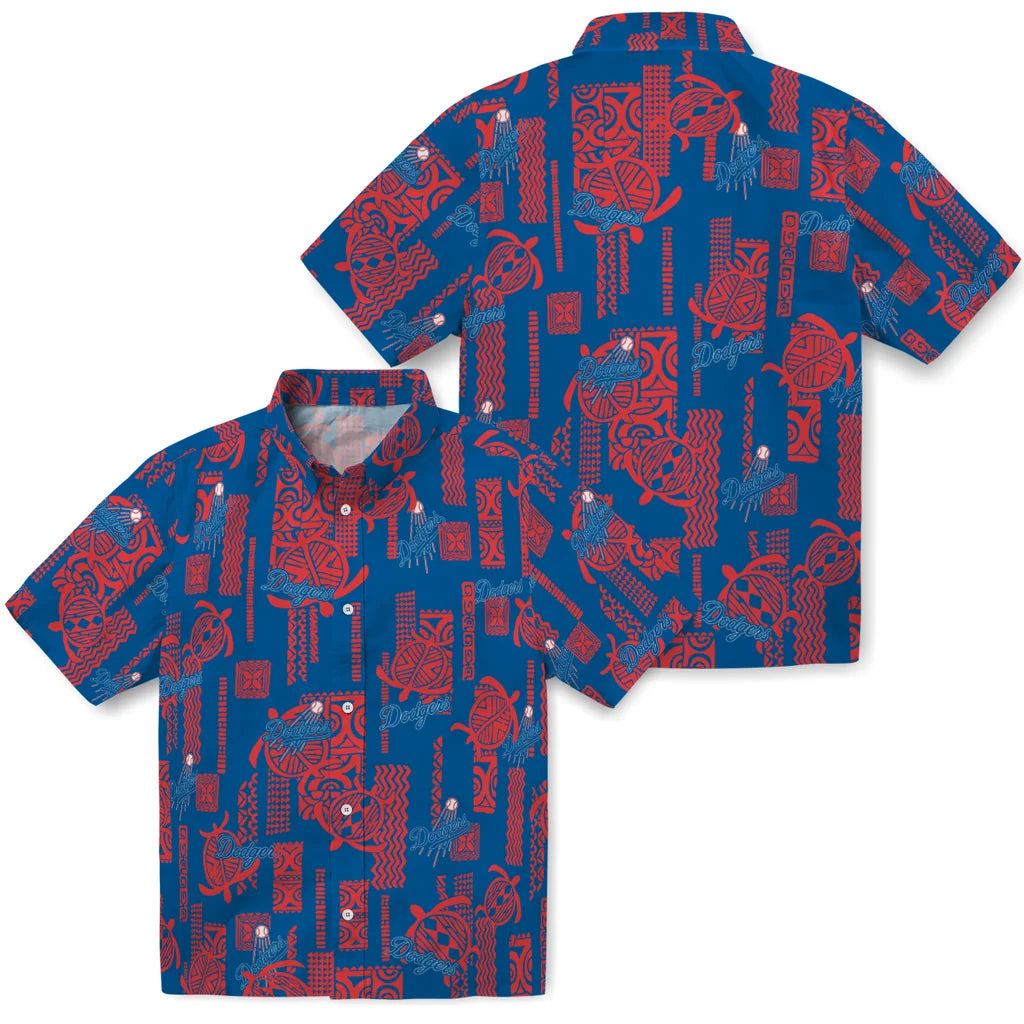 Los Angeles Dodgers Hawaiian Shirt - Turtle Lines | Moonbestprint