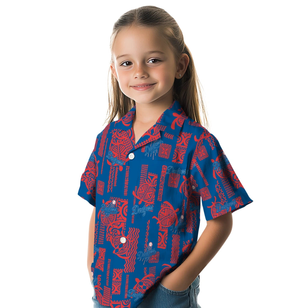 Los Angeles Dodgers Hawaiian Shirt - Turtle Lines | Moonbestprint