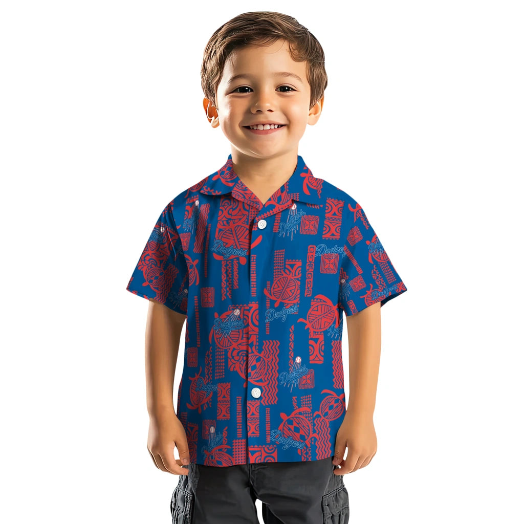 Los Angeles Dodgers Hawaiian Shirt - Turtle Lines | Moonbestprint