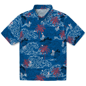 Los Angeles Dodgers Hawaiian Shirt - Wave Palm | Moonbestprint