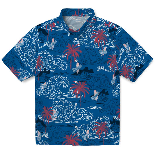 Los Angeles Dodgers Hawaiian Shirt - Wave Palm | Moonbestprint
