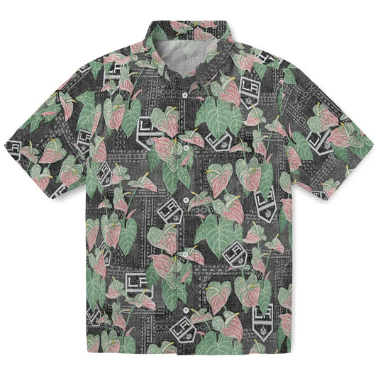 Los Angeles Kings Hawaiian Shirt - Anthurium Overlay | Moonbestprint