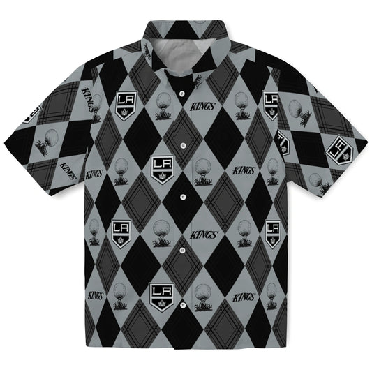 Los Angeles Kings Hawaiian Shirt - Golfing Plaid | Moonbestprint