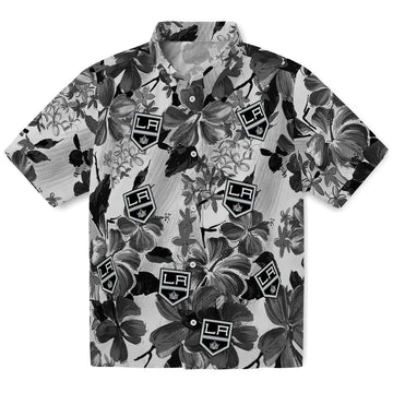 Los Angeles Kings Hawaiian Shirt - Hibiscus Arrangement | Moonbestprint