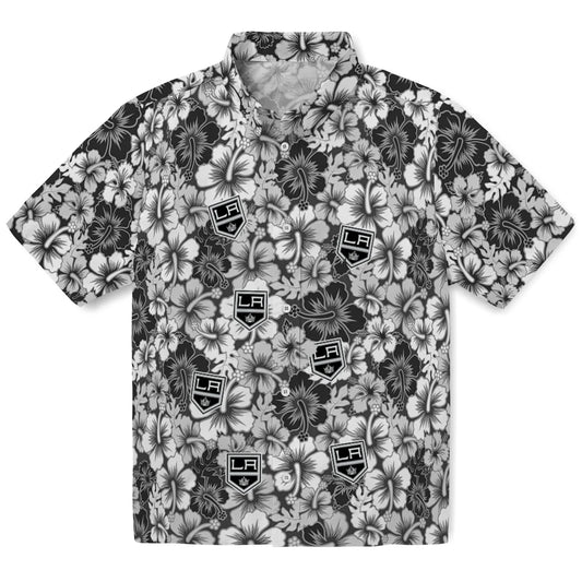 Los Angeles Kings Hawaiian Shirt - Hibiscus Blooms | Moonbestprint