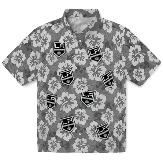 Los Angeles Kings Hawaiian Shirt - Hibiscus Cluster | Moonbestprint
