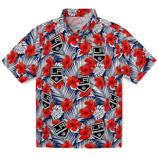 Los Angeles Kings Hawaiian Shirt - Hibiscus Fiesta | Moonbestprint