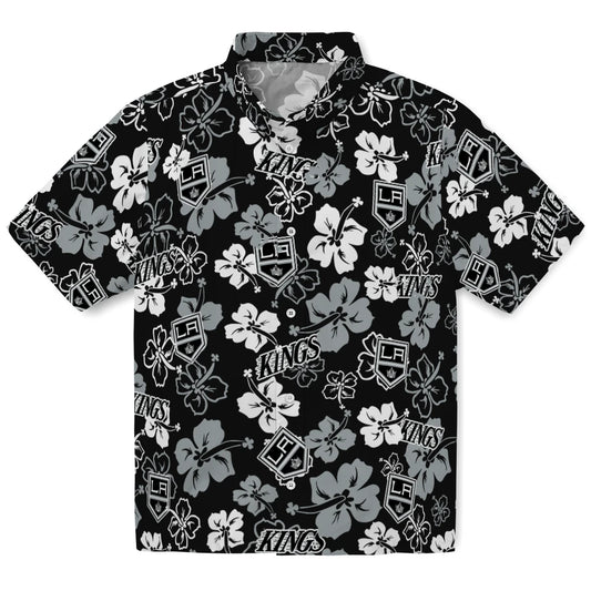 Los Angeles Kings Hawaiian Shirt - Hibiscus Flower Design | Moonbestprint
