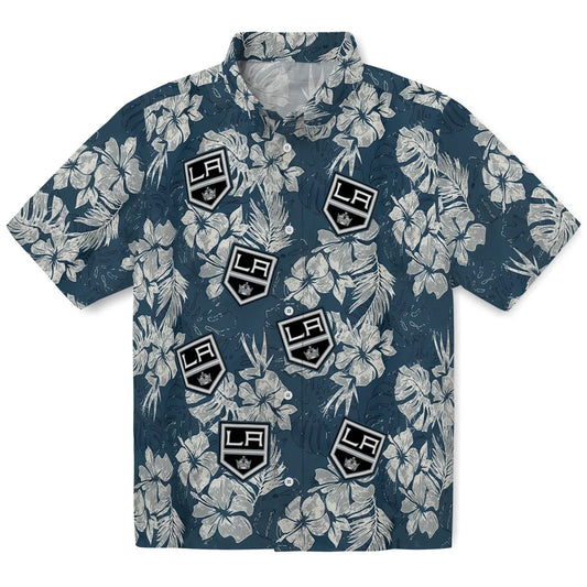 Los Angeles Kings Hawaiian Shirt - Hibiscus Flowers | Moonbestprint