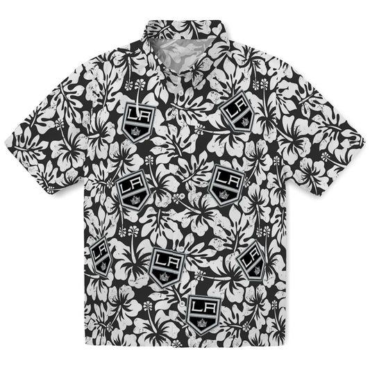 Los Angeles Kings Hawaiian Shirt - Hibiscus Motif | Moonbestprint