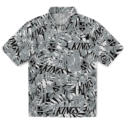 Los Angeles Kings Hawaiian Shirt - Hibiscus Overlay | Moonbestprint