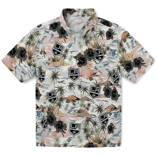 Los Angeles Kings Hawaiian Shirt - Hibiscus Seaside | Moonbestprint