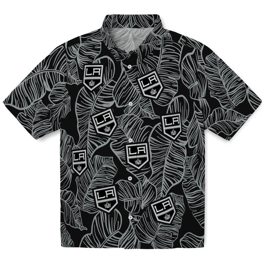 Los Angeles Kings Hawaiian Shirt - Leaf Outline | Moonbestprint