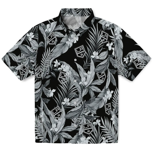 Los Angeles Kings Hawaiian Shirt - Palm Leaves | Moonbestprint