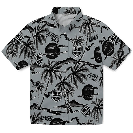 Los Angeles Kings Hawaiian Shirt - Palm Sunset | Moonbestprint