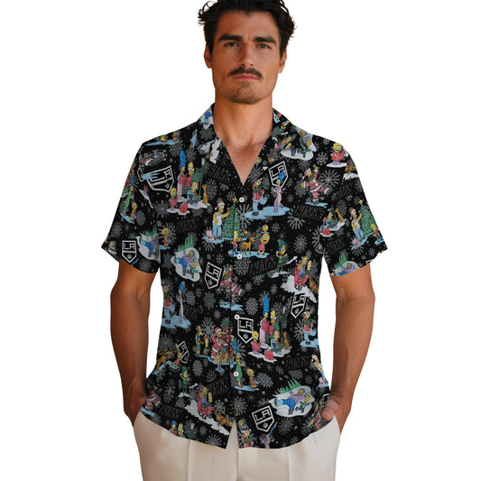 Los Angeles Kings Hawaiian Shirt - Simpsons Christmas | Moonbestprint