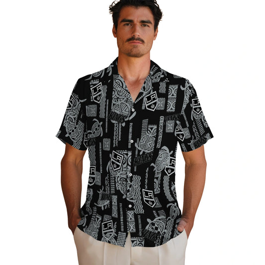 Los Angeles Kings Hawaiian Shirt - Turtle Lines | Moonbestprint
