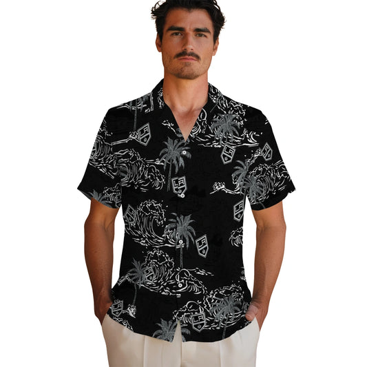 Los Angeles Kings Hawaiian Shirt - Wave Palm | Moonbestprint