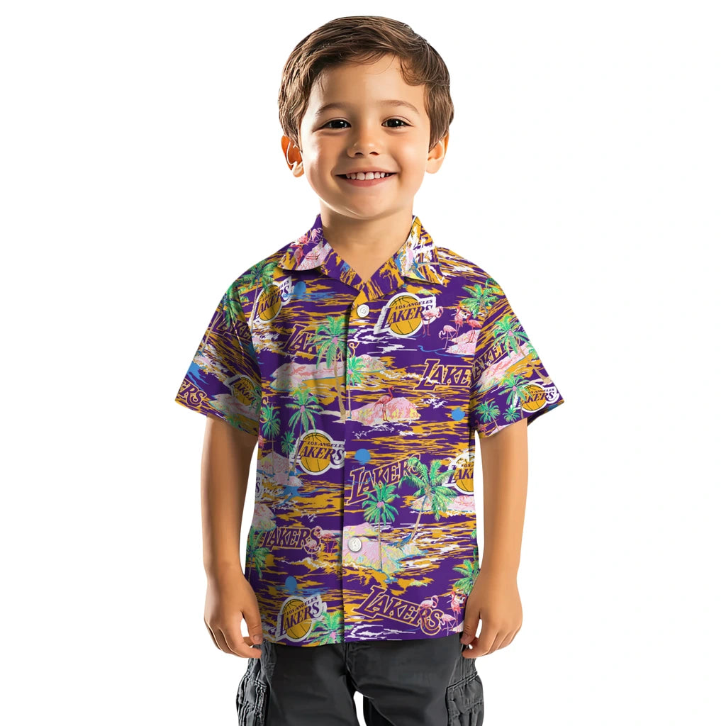 Los Angeles Lakers Flamingo Retreat 2026 Hawaiian Shirt – Moonbestprint