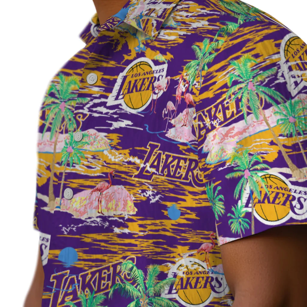 Los Angeles Lakers Flamingo Retreat 2026 Hawaiian Shirt – Moonbestprint