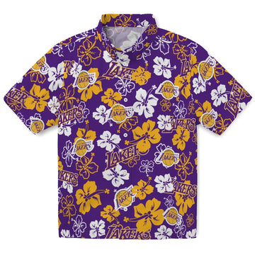 Los Angeles Lakers Hibiscus Bloom Hawaiian Shirt – Moonbestprint