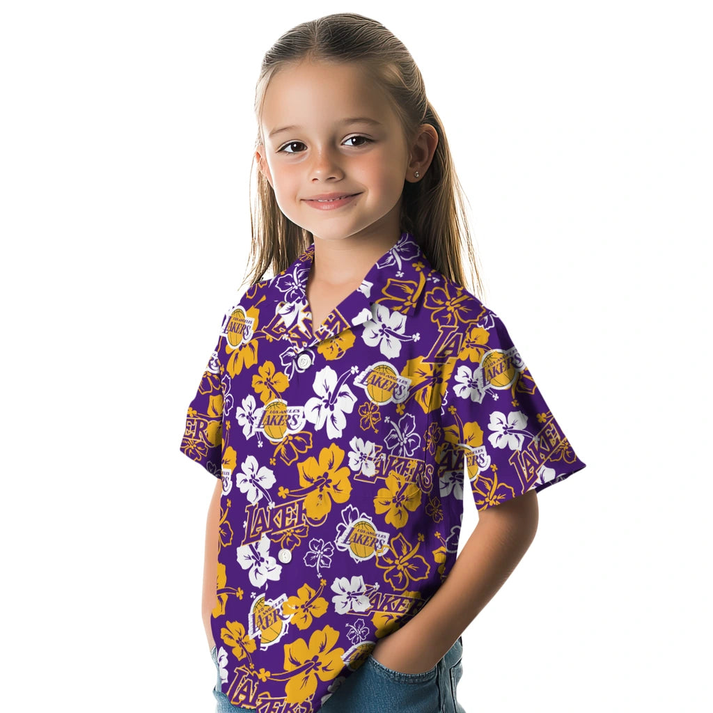 Los Angeles Lakers Hibiscus Bloom Hawaiian Shirt – Moonbestprint
