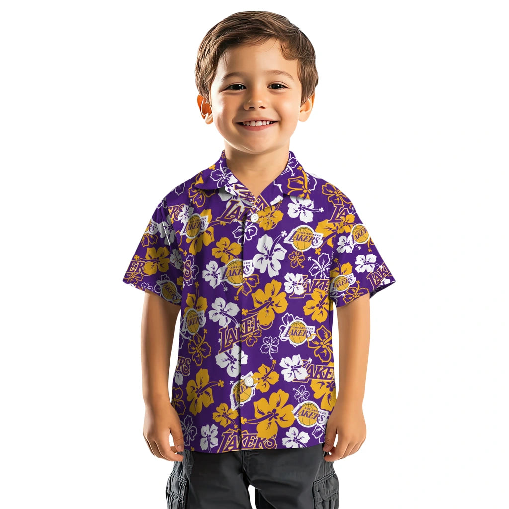 Los Angeles Lakers Hibiscus Bloom Hawaiian Shirt – Moonbestprint