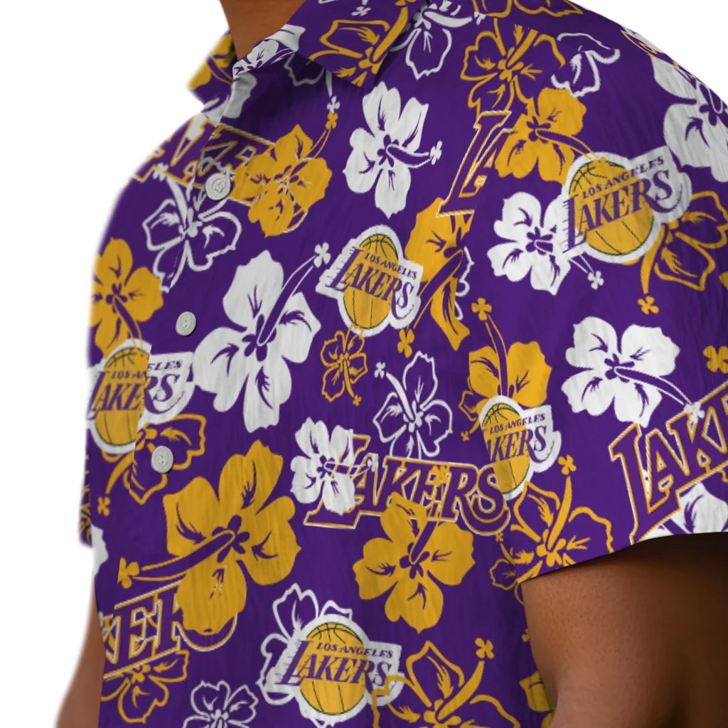 Los Angeles Lakers Hibiscus Bloom Hawaiian Shirt – Moonbestprint