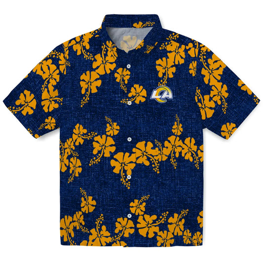 Los Angeles Rams Hawaiian Shirt - 50th State Flower | Moonbestprint