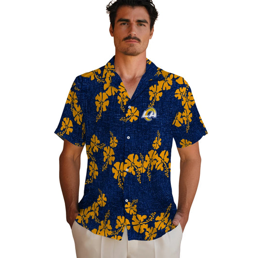 Los Angeles Rams Hawaiian Shirt - 50th State Flower | Moonbestprint