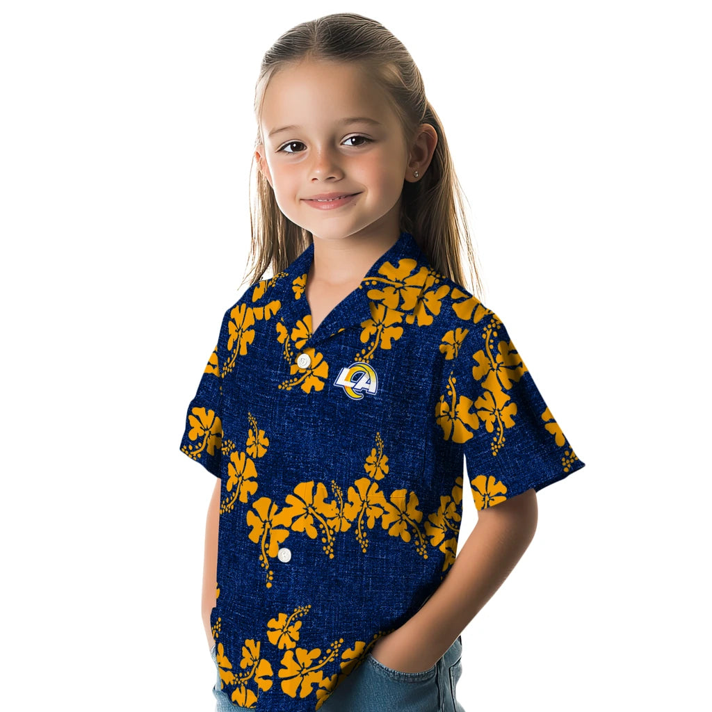 Los Angeles Rams Hawaiian Shirt - 50th State Flower | Moonbestprint