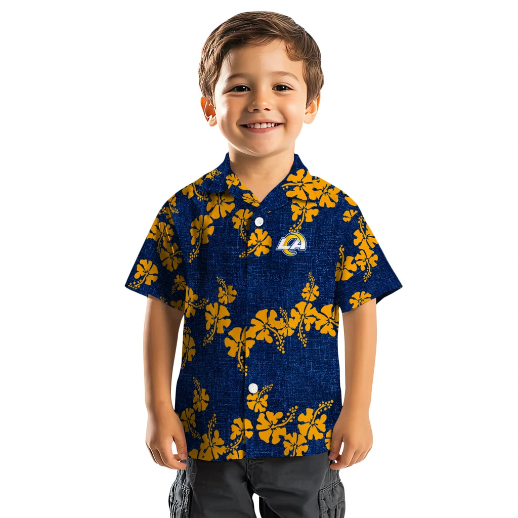 Los Angeles Rams Hawaiian Shirt - 50th State Flower | Moonbestprint