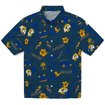 Los Angeles Rams Hawaiian Shirt - Beach Vibe | Moonbestprint