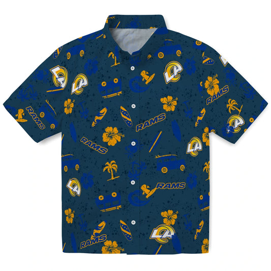 Los Angeles Rams Hawaiian Shirt - Beach Vibe | Moonbestprint