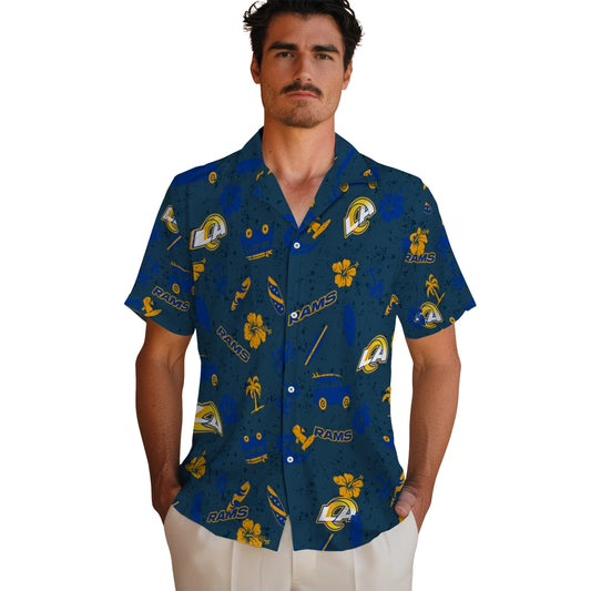 Los Angeles Rams Hawaiian Shirt - Beach Vibe | Moonbestprint