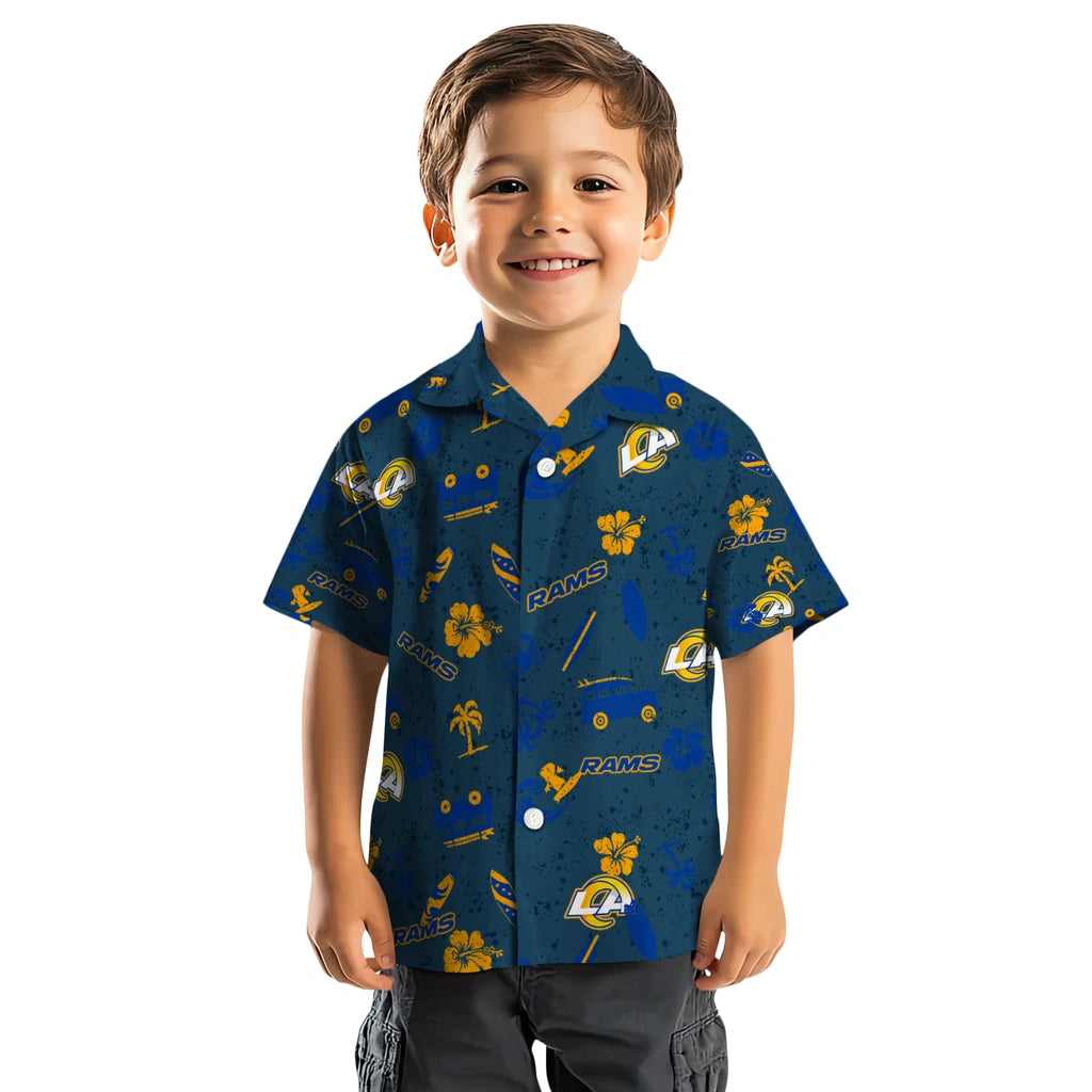Los Angeles Rams Hawaiian Shirt - Beach Vibe | Moonbestprint