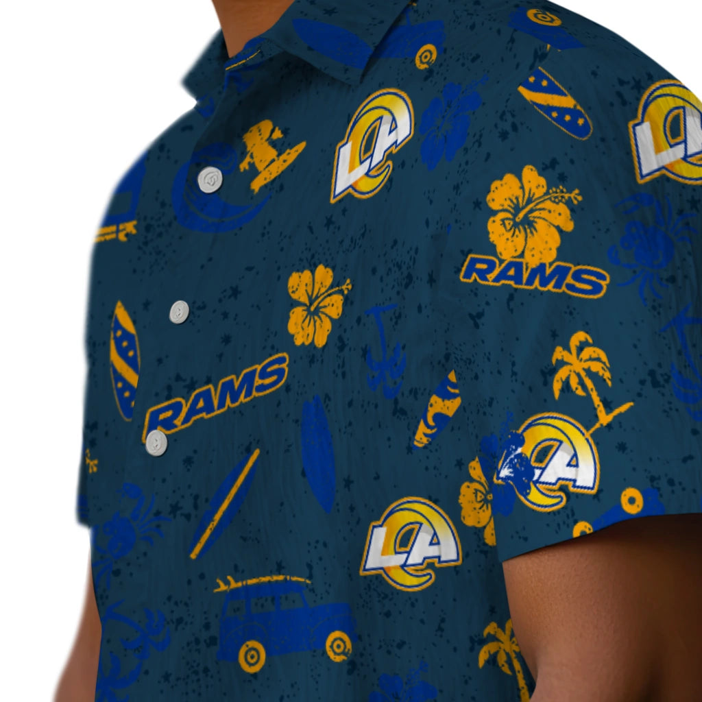 Los Angeles Rams Hawaiian Shirt - Beach Vibe | Moonbestprint