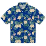 Los Angeles Rams Hawaiian Shirt - Flamingo and Hibiscus | Moonbestprint