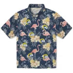 Los Angeles Rams Hawaiian Shirt - Flamingo Hibiscus | Moonbestprint