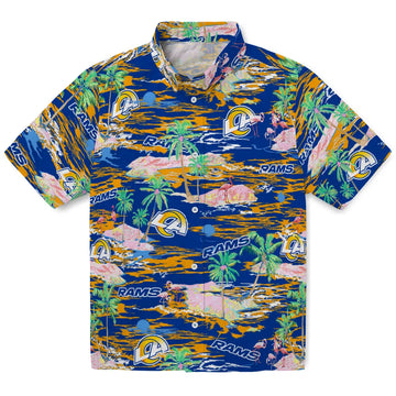 Los Angeles Rams Hawaiian Shirt - Hawaii Island | Moonbestprint