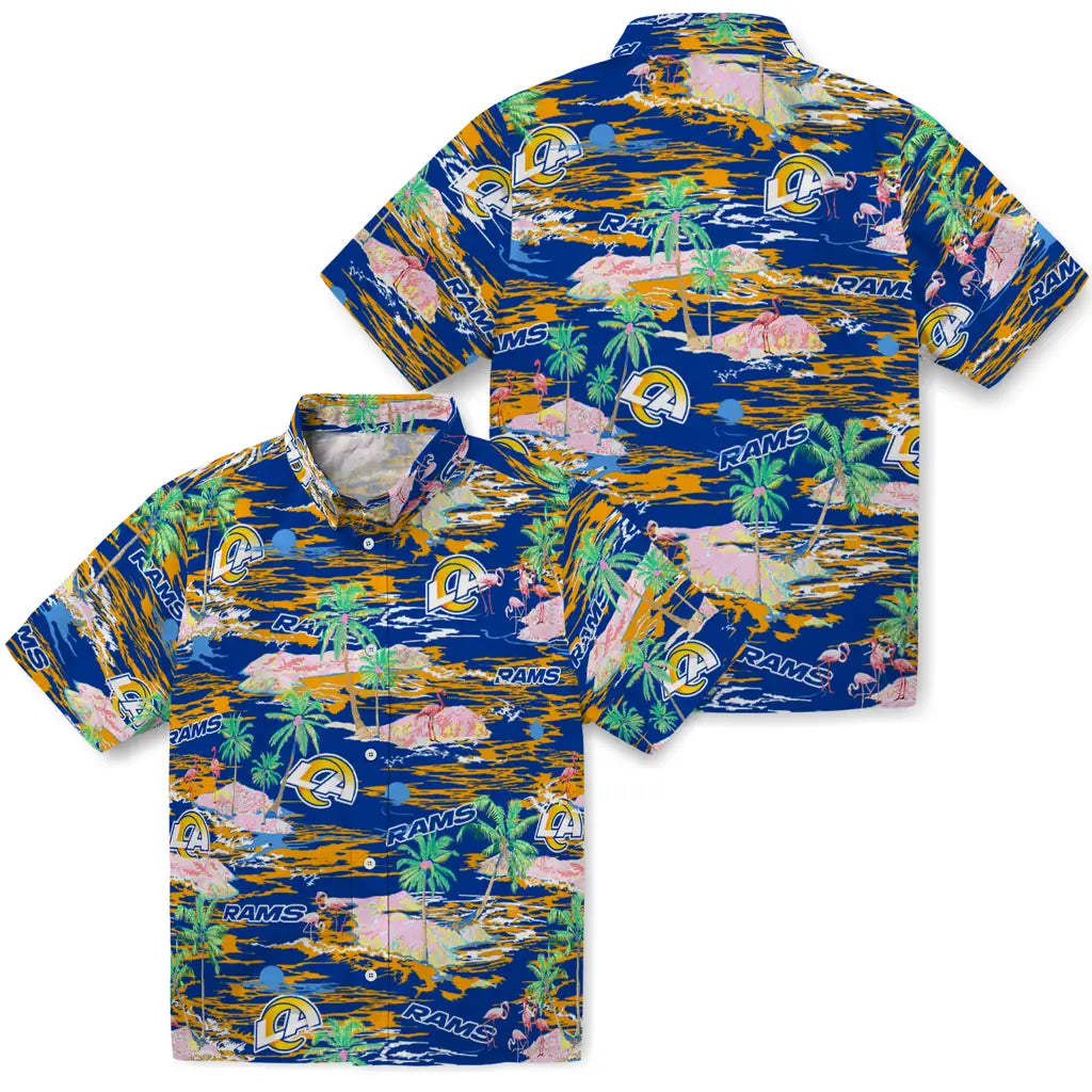 Los Angeles Rams Hawaiian Shirt - Hawaii Island | Moonbestprint