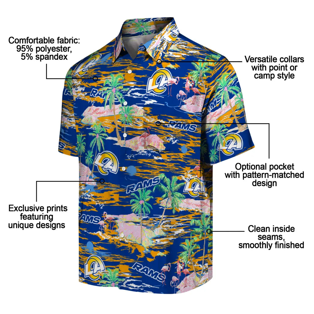 Los Angeles Rams Hawaiian Shirt - Hawaii Island | Moonbestprint