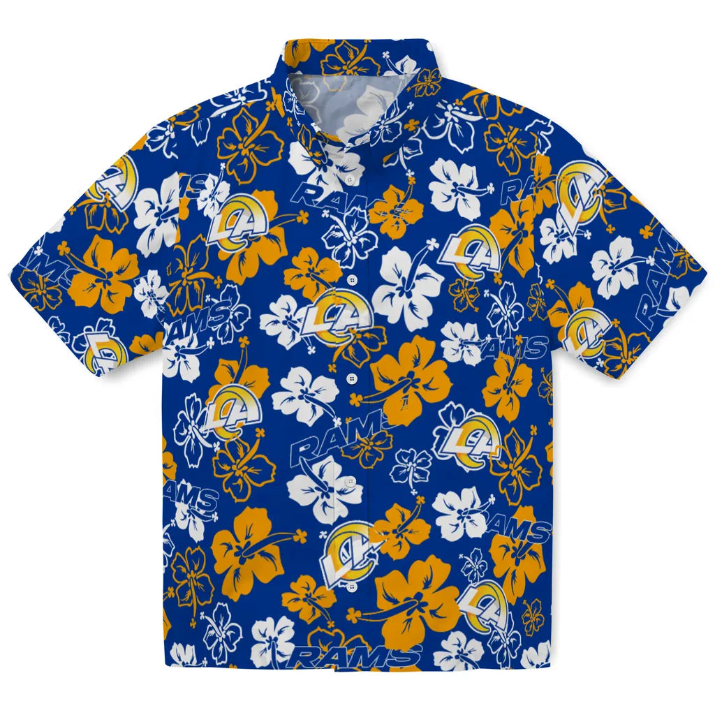 Los Angeles Rams Hibiscus Bloom Hawaiian Shirt – Moonbestprint