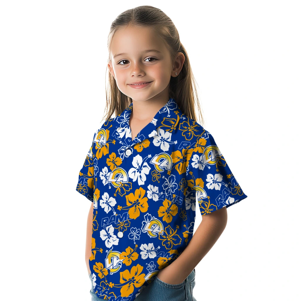 Los Angeles Rams Hibiscus Bloom Hawaiian Shirt – Moonbestprint