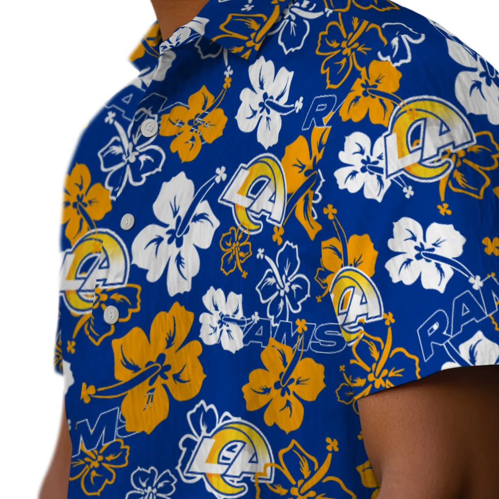 Los Angeles Rams Hibiscus Bloom Hawaiian Shirt – Moonbestprint